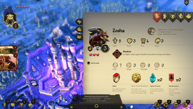 Armello contains a number of layers and gameplay systems I didn't even touch on, yet manages to condense most of that information in simple pages like this.