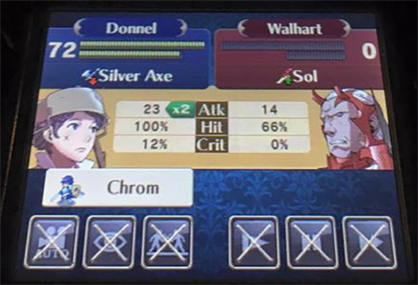 That guy on the right is the "conqueror of worlds." Notice that he has 0 HP and didn't scratch Donnel.